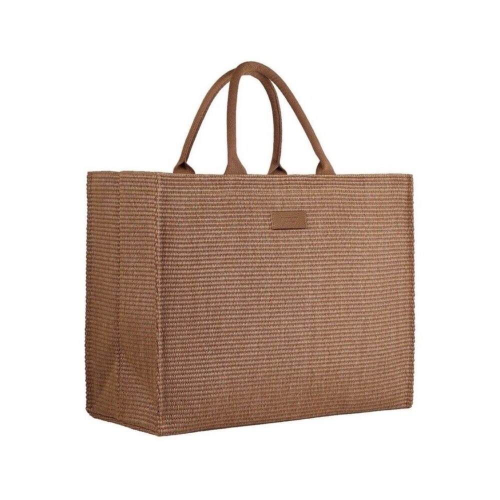 Burberry NEW Large Brown Rattan Woven Tote Bag Beach Shopper Handbag Beauty GWP